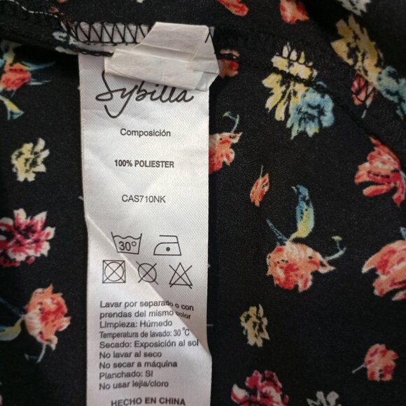 Sybilla Collection Floral Bomber Jacket Sz S Multicolor Zip-Up Lightweight Women - Picture 8 of 12